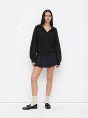 Polo Solid Long Sleeve Sweater