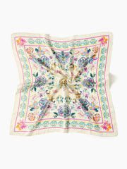 COLORFUL FLORAL SQUARE HEADSCARF
