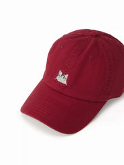 CAT EMBROIDERED BASEBALL CAP