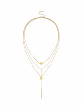 GEOMETRIC PENDANT LAYERED NECKLACE