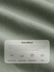 Linen-blend V-neck Solid Button Vest