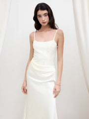 Sequins Square Neck Ruched Maxi Dress