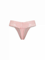 Floral Lace Mid Rise Scalloped Thong