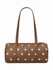 POLKA DOT CYLINDRICAL SHOULDER BAG