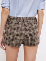 Plaid Low Rise Micro Shorts