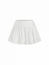 Cotton-blend Mid Rise Embroidery Floral Bowknot Mini Skirt