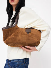 FAUX SUEDE TOTE BAG