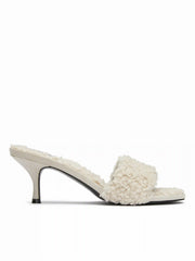 FUZZY HEELED SANDALS