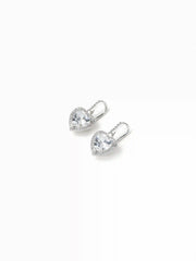 HEART-SHAPED ZIRCON DROP EARRINGS