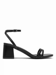 SQUARE TOE CHUNKY HEELED SANDALS