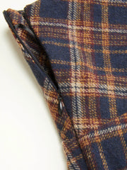 Wool-look Mid Rise Plaid Flared Asymmetrical Midi Skirt