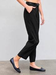 Belted High Rise Tapered Pant