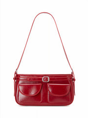 DOUBLE POCKET SQUARE SHOULDER BAG