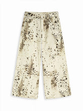 Denim Low Rise Leopard Wide Leg Oversized Jeans