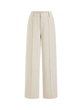 High Rise Pleated Straight Leg Trousers