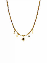 BOHO BEADED SUN & STAR PENDANT NECKLACE