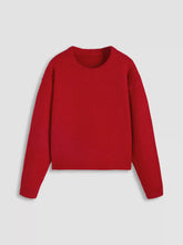 Round Neck Knitted Long Sleeve Sweater
