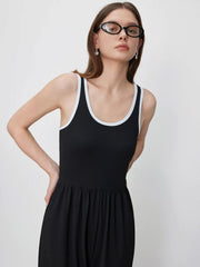 Contrasting Binding Pocket Wide Leg Jumpsuit