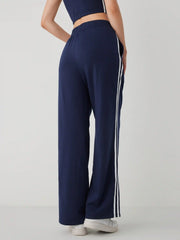 Elastic Waist Contrasting Trim Sweatpants