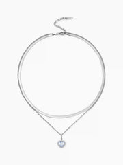 HEART LAYERED PENDANT NECKLACE