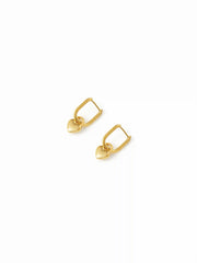 HEART HOOP EARRINGS