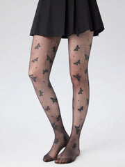 BUTTERFLY PATTERN TIGHTS