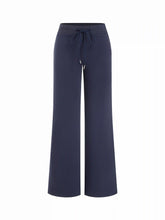Cotton-blend Low Rise Drawstring Straight Leg Trousers