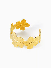 18KT FLORAL CUFF BRACELET