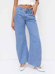 Cider Denim Low Rise Barrel-leg Jeans
