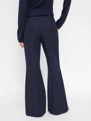 Mid Rise Pocket Flared Trousers