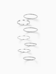 7PCS METALLIC RING