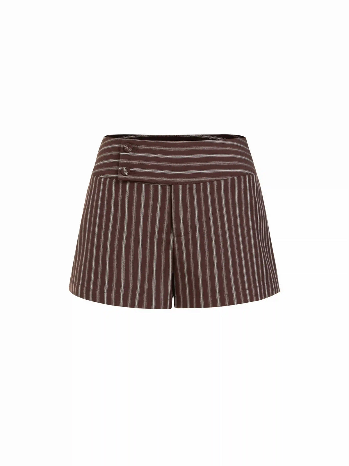Mid Rise Stripe Wrap Shorts