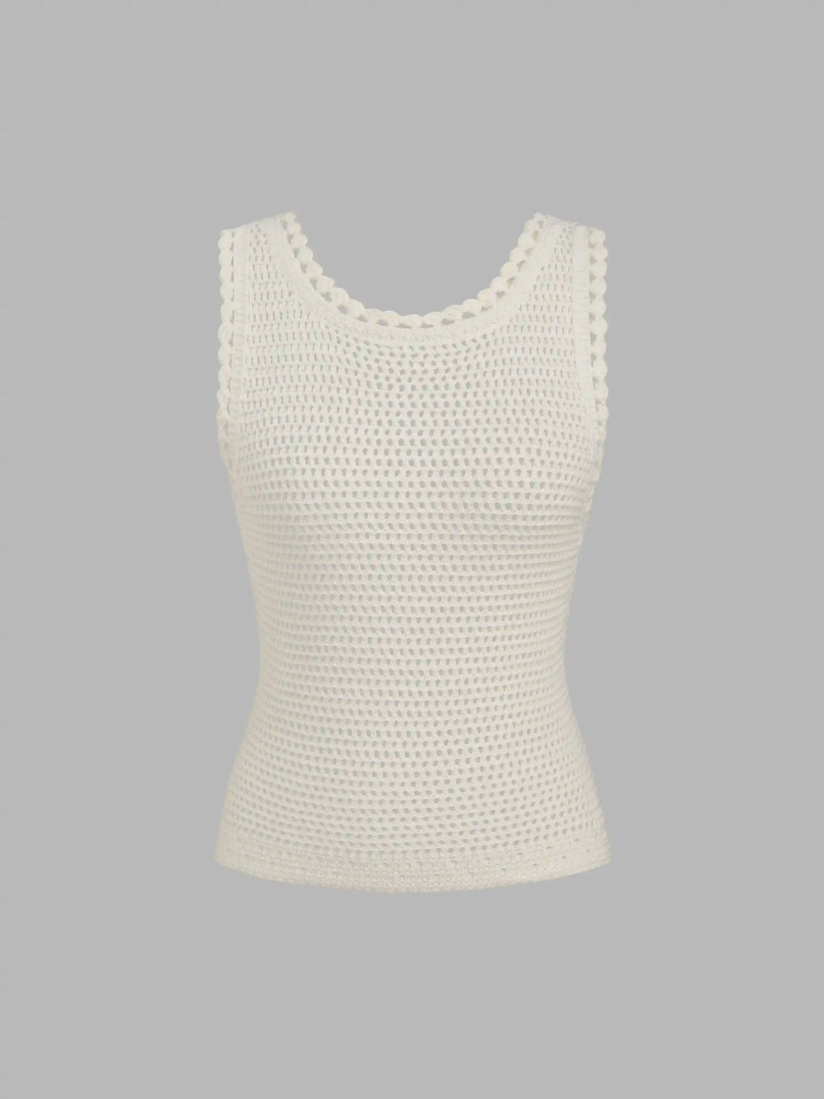 Knit Hollow Out Knotted Tank Top