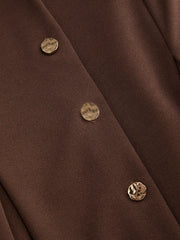 Collar Metal Detail Flared Mini Dress