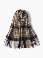 PLAID TASSEL SCARF