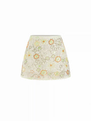 Jacquard Floral Rhinestone Embellished Strapless A-line Mini Skirt