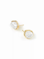 BAROQUE FAUX PEARL STUD EARRINGS