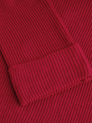 Knit Round Neck Roll Up Oversized Sweater Curve & Plus