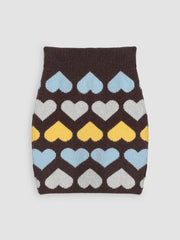 Heart Print Knit Co-ord Skirt