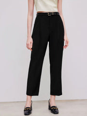 Belted High Rise Tapered Pant