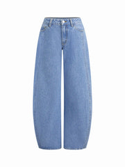 Cider Denim Low Rise Barrel-leg Jeans
