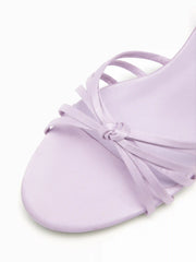 ADJUSTABLE STRAP HEELED SANDALS