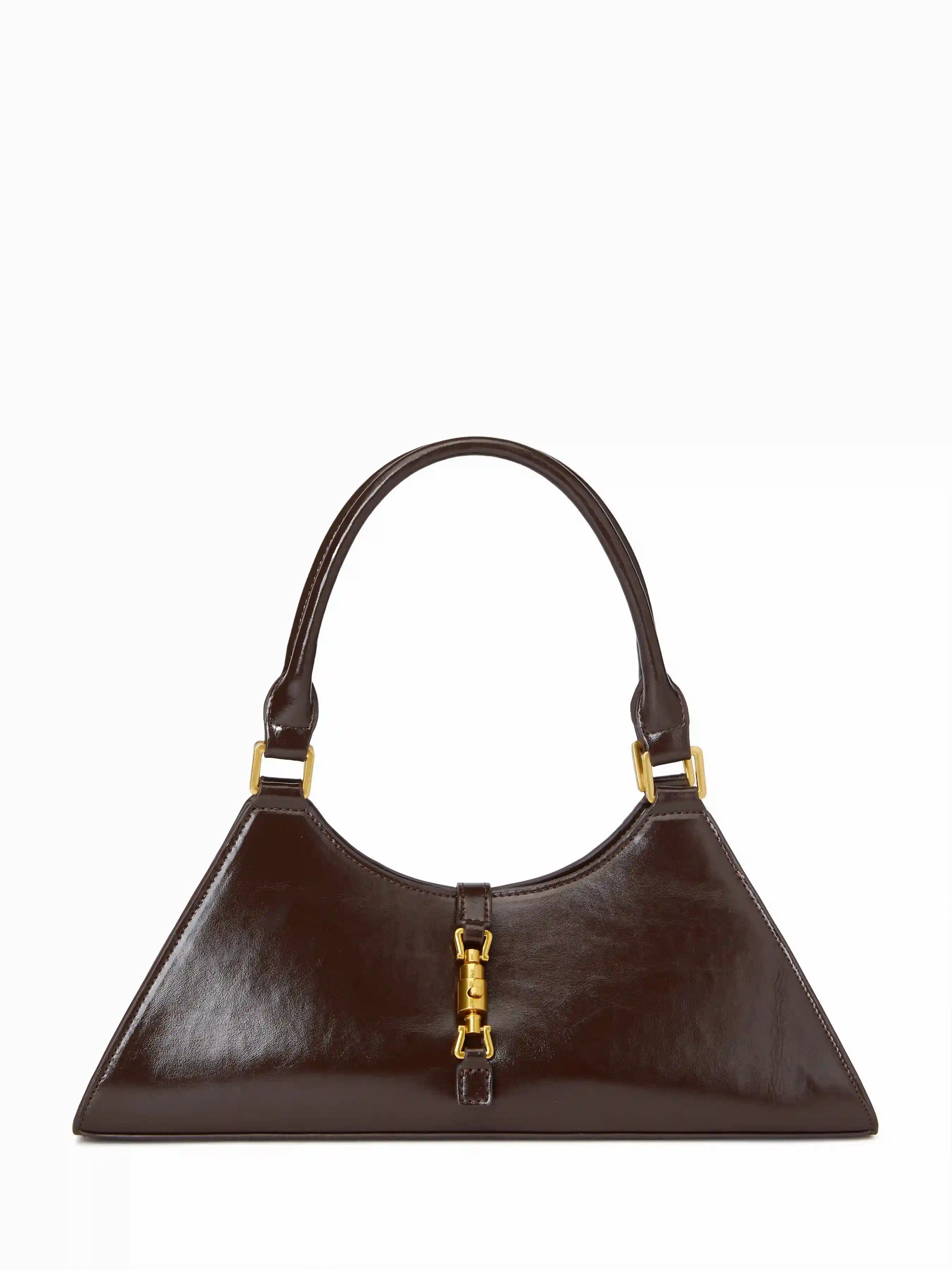 PUSH-LOCK DECOR SHOULDER BAG
