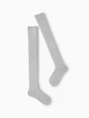 SOLID FLEECE LINED OVER THE KNEE SOCKS