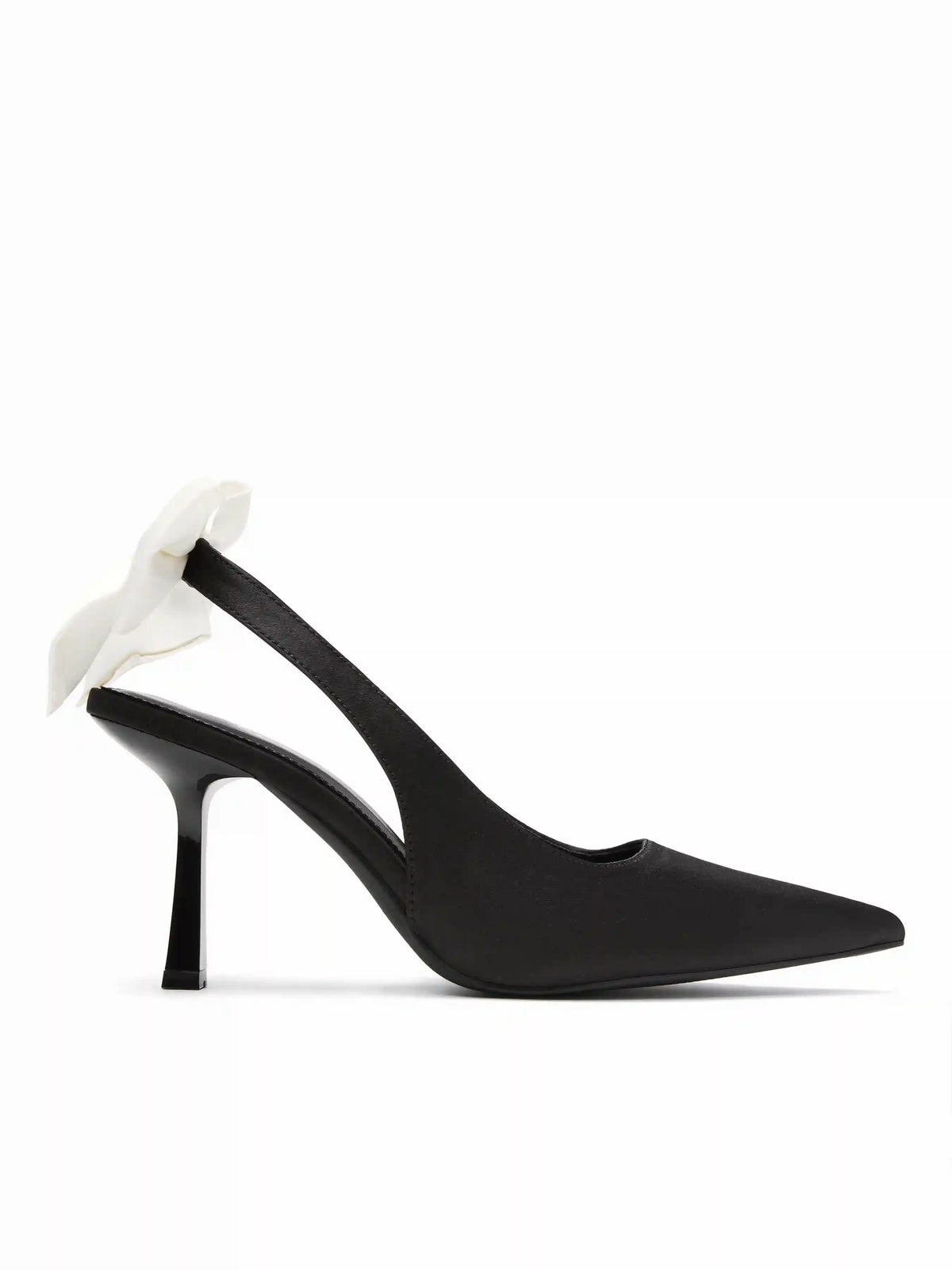 BOWKNOT POINTED TOE SLINGBACK HEELS