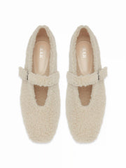 FUZZY MARY JANE FLATS