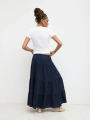 Cotton-blend Round Neckline Baby Tee