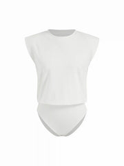 Cotton-blend Round Neckline Bodysuit