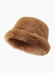 Solid Fluffy Bucket Hat