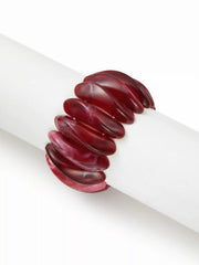 MARBLE TEXTURED CURVE BANGLE BRACELET
